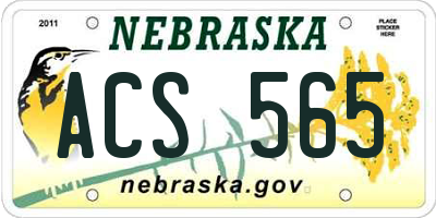 NE license plate ACS565