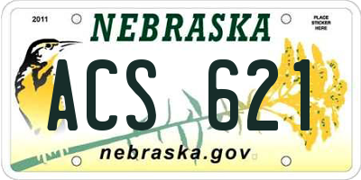 NE license plate ACS621