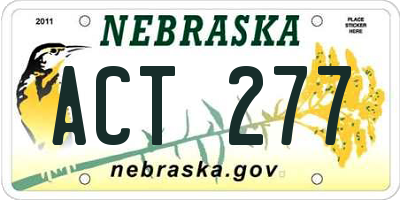 NE license plate ACT277