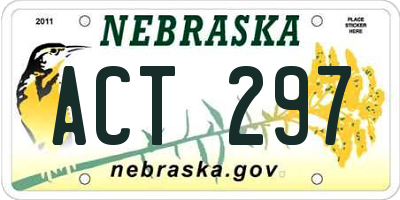 NE license plate ACT297
