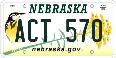 NE license plate ACT570