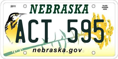 NE license plate ACT595