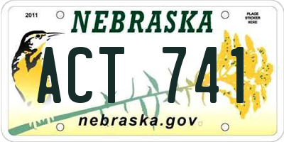 NE license plate ACT741