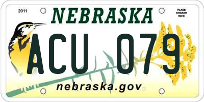 NE license plate ACU079