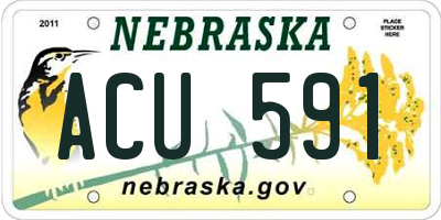 NE license plate ACU591