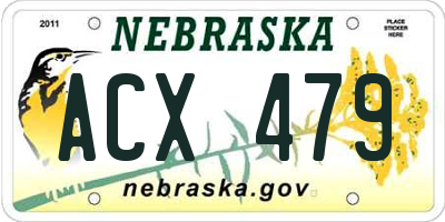 NE license plate ACX479