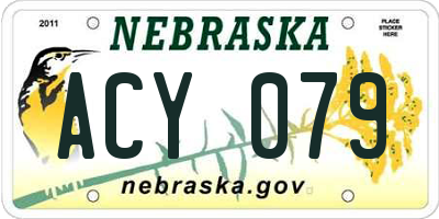 NE license plate ACY079