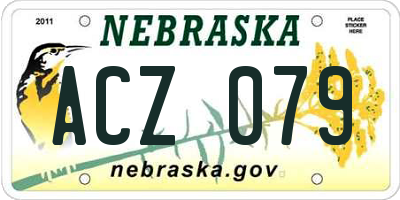 NE license plate ACZ079
