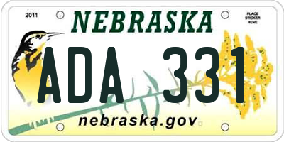 NE license plate ADA331