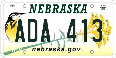 NE license plate ADA413