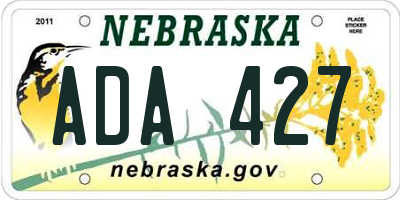 NE license plate ADA427