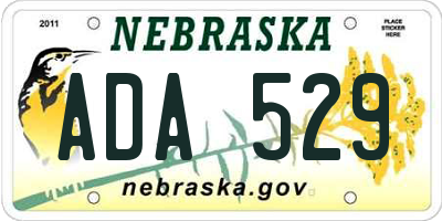 NE license plate ADA529