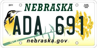 NE license plate ADA691