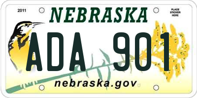 NE license plate ADA901