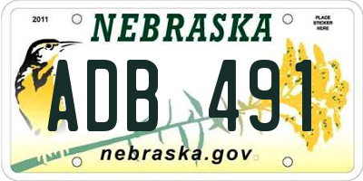 NE license plate ADB491