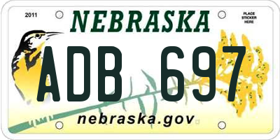 NE license plate ADB697