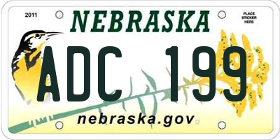 NE license plate ADC199