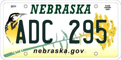 NE license plate ADC295