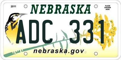 NE license plate ADC331