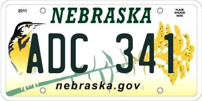 NE license plate ADC341