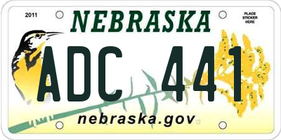 NE license plate ADC441