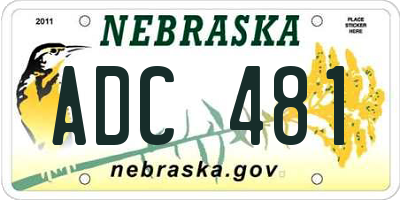 NE license plate ADC481