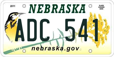 NE license plate ADC541