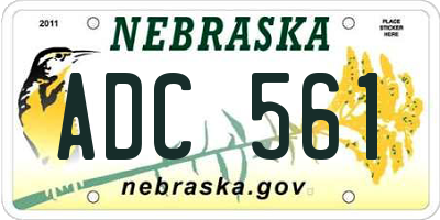 NE license plate ADC561