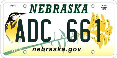 NE license plate ADC661