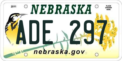 NE license plate ADE297