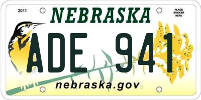 NE license plate ADE941