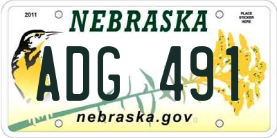 NE license plate ADG491