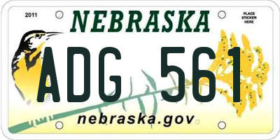 NE license plate ADG561