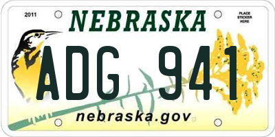 NE license plate ADG941
