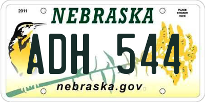 NE license plate ADH544