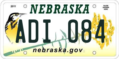 NE license plate ADI084