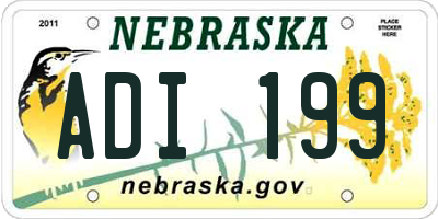 NE license plate ADI199