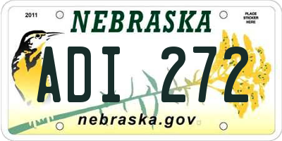 NE license plate ADI272