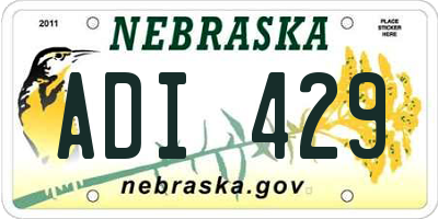 NE license plate ADI429