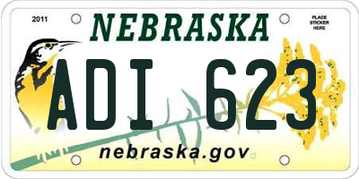 NE license plate ADI623