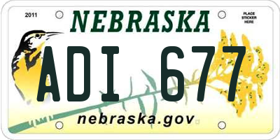 NE license plate ADI677