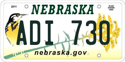 NE license plate ADI730