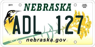 NE license plate ADL127