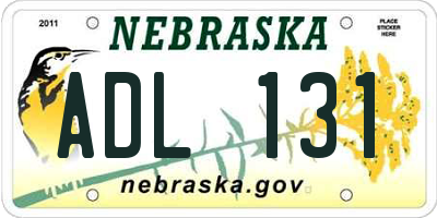 NE license plate ADL131