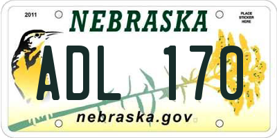 NE license plate ADL170