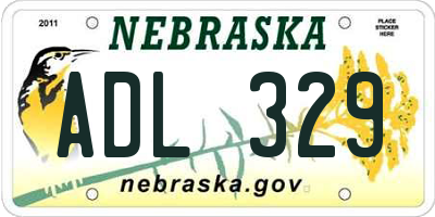 NE license plate ADL329