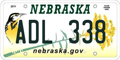 NE license plate ADL338