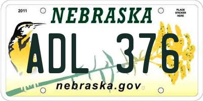 NE license plate ADL376