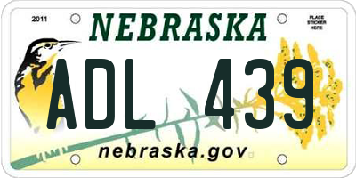 NE license plate ADL439