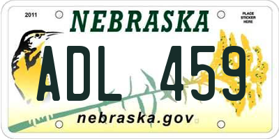 NE license plate ADL459